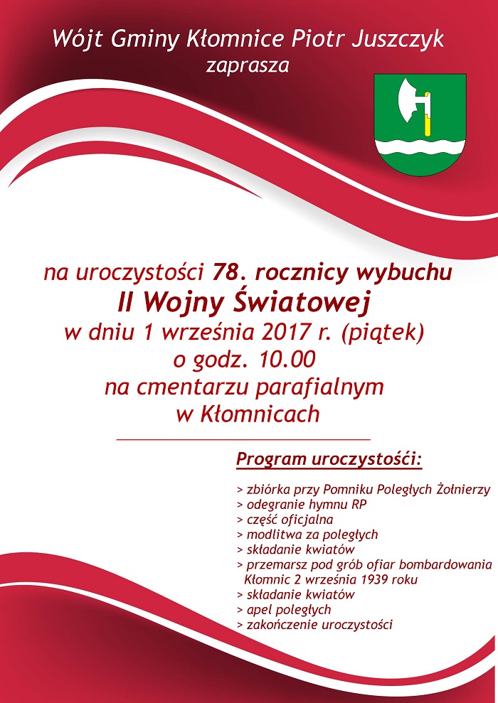 Uroczystości 78. rocznicy wybuchu II Wojny Światowej